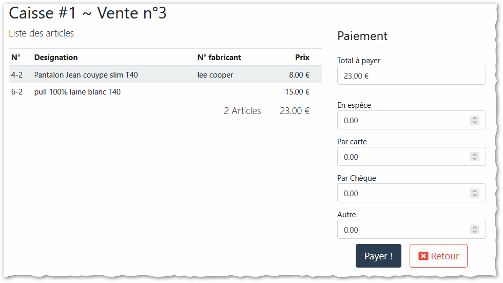 Paiement Paiement